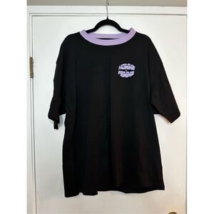 Homme and Femme Cotton Black and Purple Tee Size XL